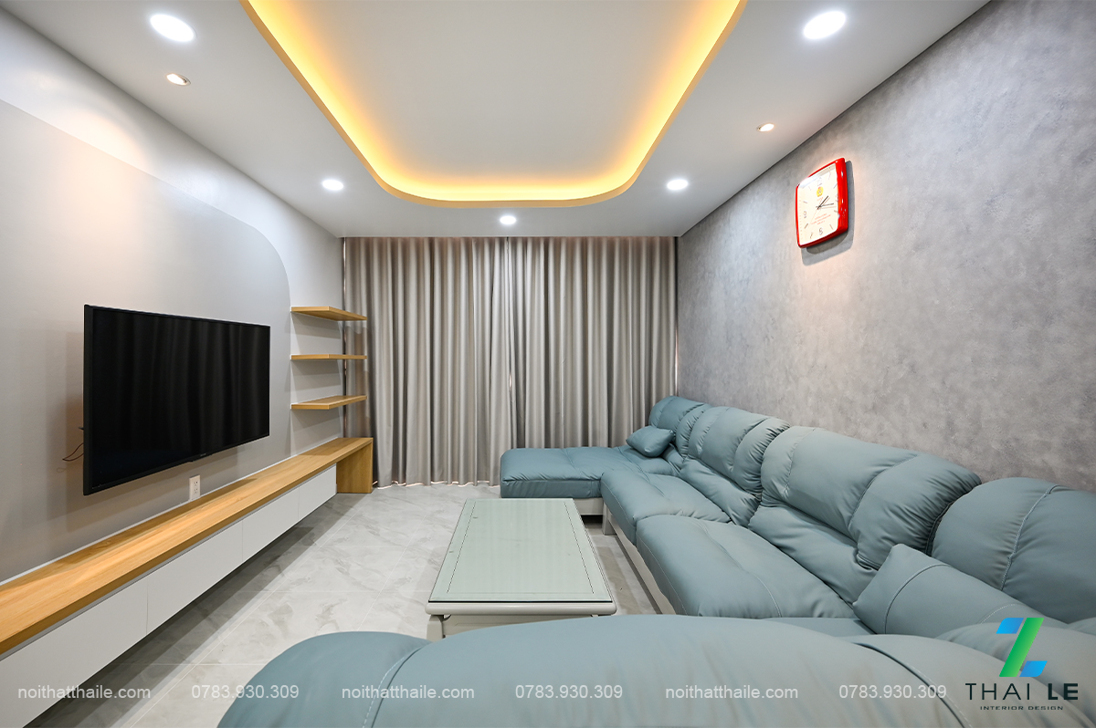 Thi công nội thất phòng khách bếp căn hộ Giai Việt | B23.07 - 140m2